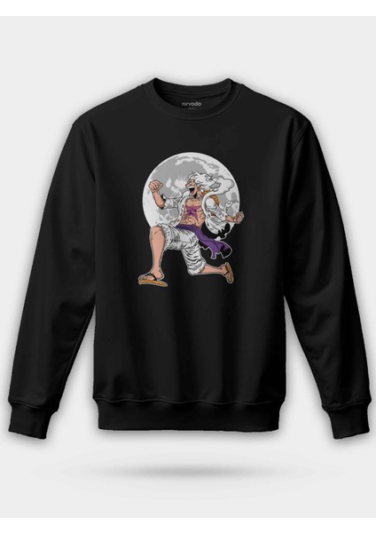 Luffy Beyaz One Piece Unisex Regular Sweatshirt