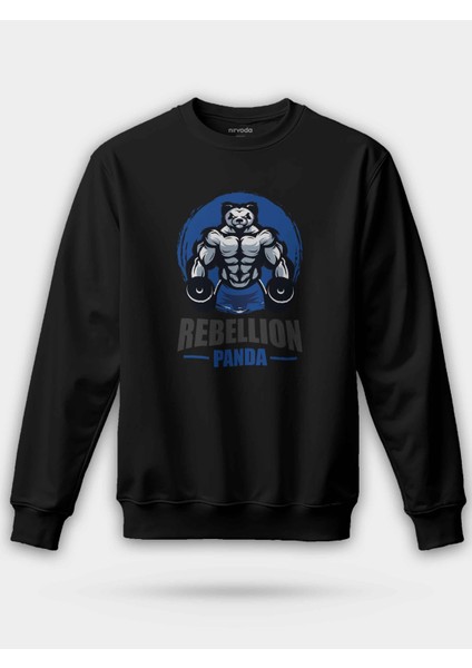 Kaslı Panda Fitness Gym Unisex Regular Sweatshirt