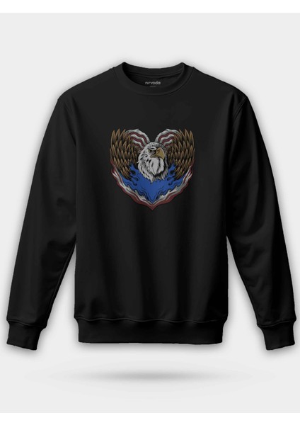 Kalp Kartalı Unisex Regular Sweatshirt