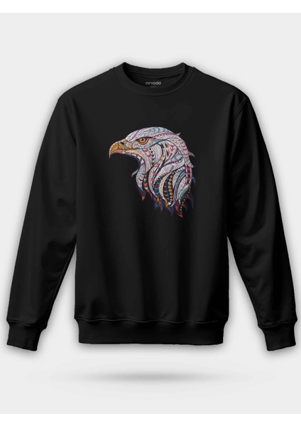 Motifli Kartal Unisex Regular Sweatshirt