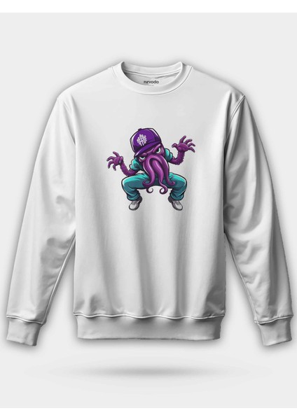 Hiphop Ahtapot Unisex Regular Sweatshirt