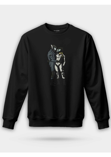Motorcu Sevgililer Unisex Regular Sweatshirt