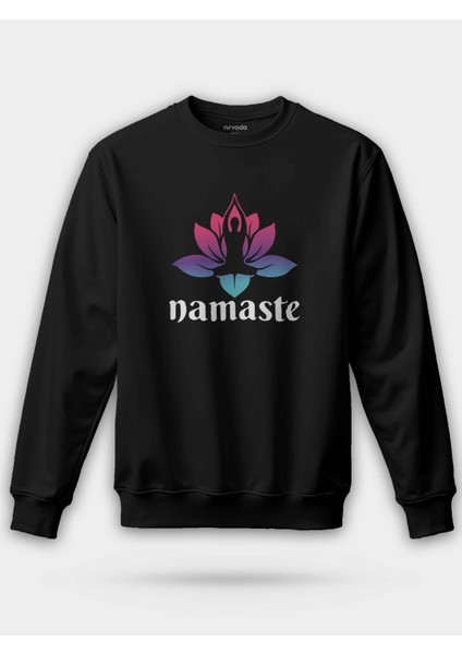 Nameste Yoga Siyah Unisex Regular Sweatshirt