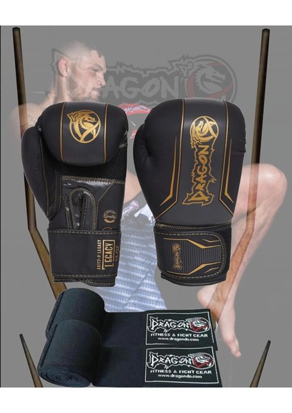 Dragondo Legacy Boks Eldiveni Kickboks Muaythai Müsabaka Antreman Dragon Boks Eldiveni 2'li Set