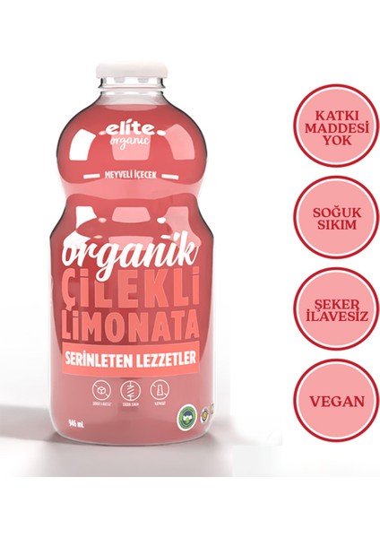 Organik Çilekli Limonata 3 Adet