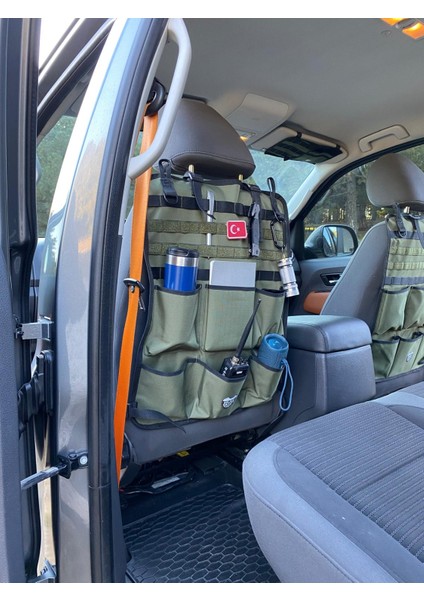 Ironcaravan Koltuk Arkası Taktikal Tip Araç Iç Organizer (Otomobil,pickup,off-Road ve Arazi Araçları)