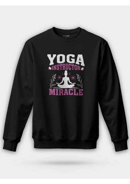 Pembe Yoga Miracle Siyah Unisex Regular Sweatshirt
