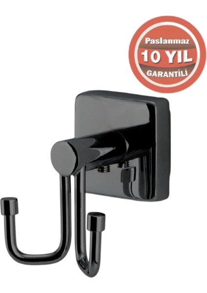 Paslanmaz Pirinç Vizyon 2’li Bornozluk Mat Siyah