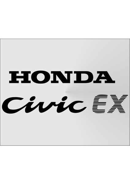 Honda Civic Ex Ef Arka Bagaj Seti Sticker