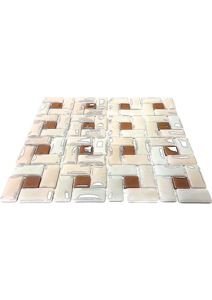 Mutfak Tezgah Arası, Banyo, Sauna, Spa, ve Yaşam Alanlarının Tüm Yüzeyleri İçin. P.krem-A.kahve. 31.5X31.5 Cm. Fileli Cam Mozaik. ( 10 File Karo = 1 M2 Fiyatıdır ) modelleri