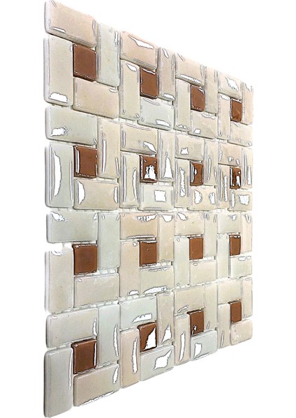 Mutfak Tezgah Arası, Banyo, Sauna, Spa, ve Yaşam Alanlarının Tüm Yüzeyleri İçin. P.krem-A.kahve. 31.5X31.5 Cm. Fileli Cam Mozaik. ( 10 File Karo = 1 M2 Fiyatıdır ) fırsatları