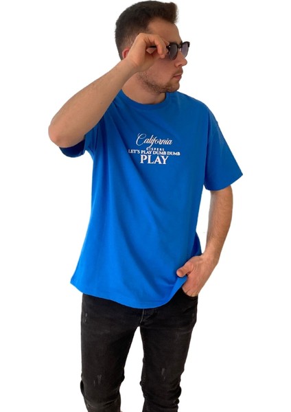 Erkek Tişört Baskılı Bisiklet Yaka Oversize Comfort T-Shirt Erkek Tshirt modelleri