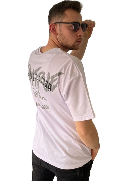 Erkek Tişört Baskılı Bisiklet Yaka Oversize Comfort T-Shirt Erkek Tshirt indirimleri