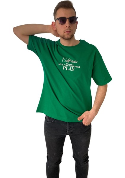 Erkek Tişört Baskılı Bisiklet Yaka Oversize Comfort T-Shirt Erkek Tshirt fırsatları