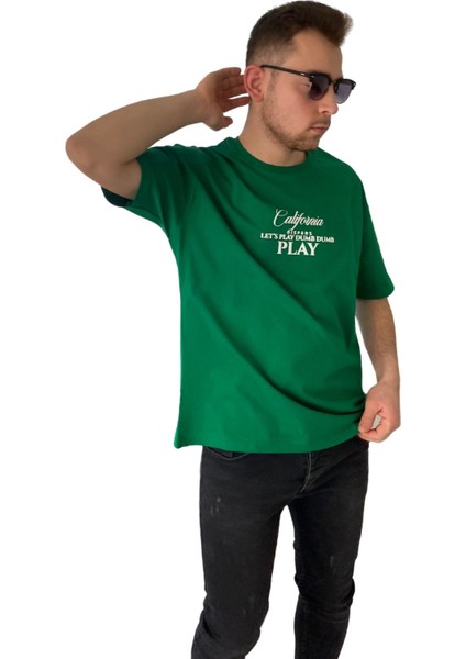 Erkek Tişört Baskılı Bisiklet Yaka Oversize Comfort T-Shirt Erkek Tshirt indirimleri