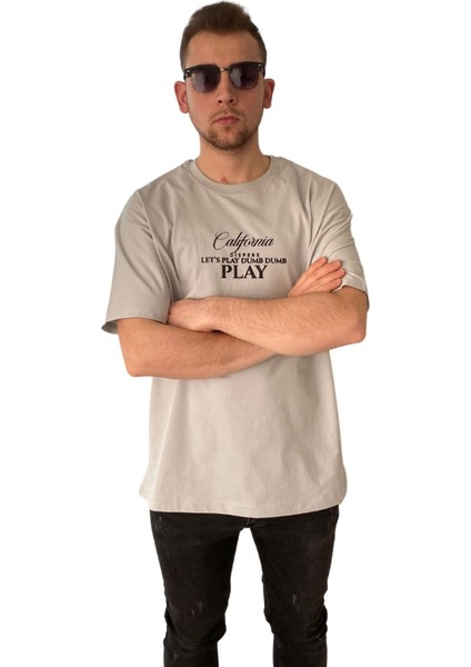 Erkek Tişört Baskılı Bisiklet Yaka Oversize Comfort T-Shirt Erkek Tshirt fırsatları