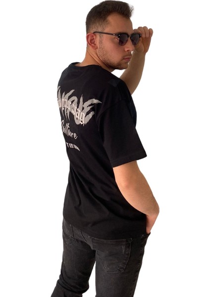 Erkek Tişört Baskılı Bisiklet Yaka Oversize Comfort T-Shirt Erkek Tshirt modelleri