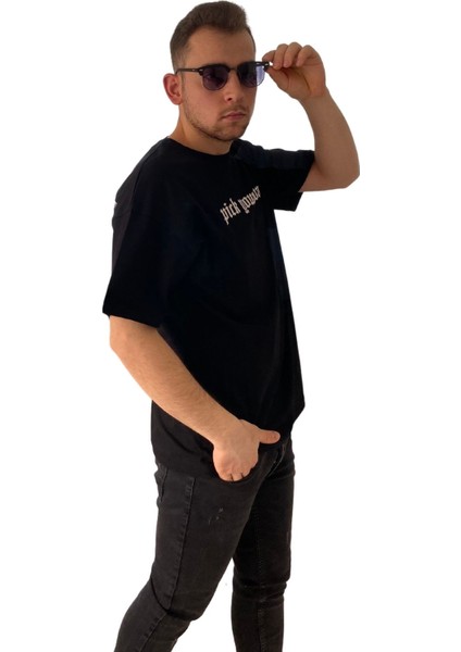 Erkek Tişört Baskılı Bisiklet Yaka Oversize Comfort T-Shirt Erkek Tshirt indirimleri