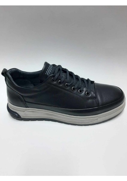 Hakiki Deri Bağcıklı Siyah Kışlık Erkek Ayakkabı C-711359RW