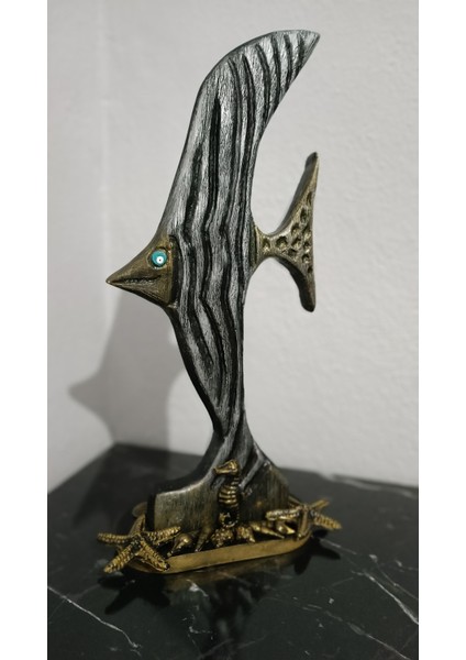 Melek Balığı - Biblo - Heykel- Soyut Heykel - Dekoratif Balık - El Yapımı