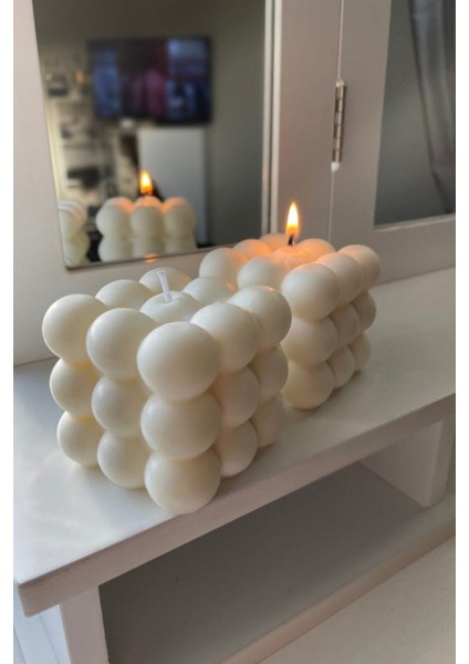 Büyük Bubble Mum Silikon Kalıp - Mum Yapım Için Silikon Kalıp 6x6 cm indirimleri