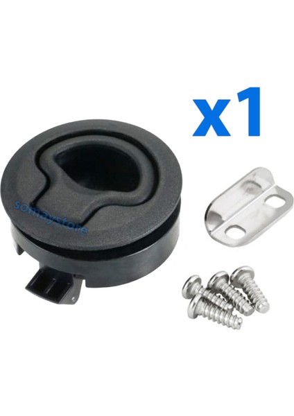 Marin Tekne Karavan Plastik Gömme Kulp Ø60mm Easterner Siyah 1 Adet