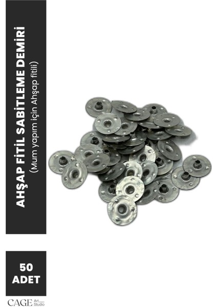 Ahşap Mum Fitili ve Sabitleme Demiri - 50 Adet ( 13 cm x 1.5 cm x 0,5 cm ) Mum Yapım Malzemeleri modelleri