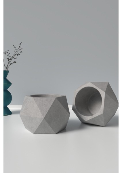 Dekoratif Geometrik Beton Saksı Silikon Kalıp K3 fiyatları
