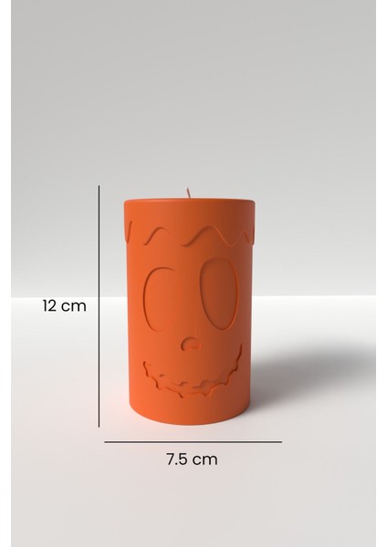 Silindir Halloween Desenli Mum Silikon Kalıp M3 - Halloween Mum Kalıp, Büyük Mum Kalıbı 12 x 7.5 cm modelleri