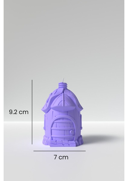 Mantar Evi Mum Silikon Kalıp M3 -Hobbit Evi Mum Silikon Kalıp, Mum Yapım Malzemeleri 9.2 x 7 cm