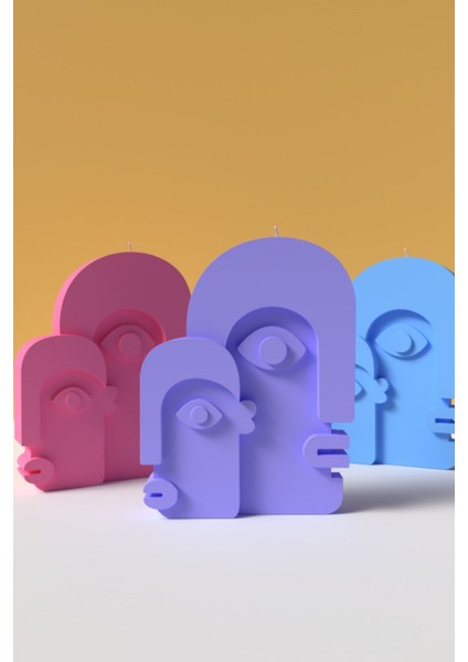 Dekoratif Iskandinav Yüzü Mum Silikon Kalıp - Mum Yapım Malzemeleri modelleri