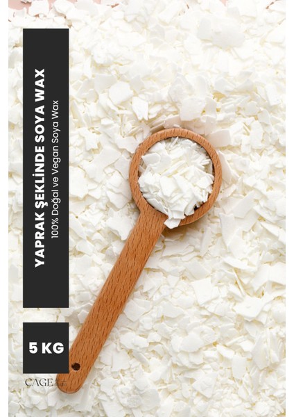 100% Doğa Golden Soya Wax, Flake Yaprak Şeklinde Organik Soya Wax 5 kg -Mum Yapma Malzemesi