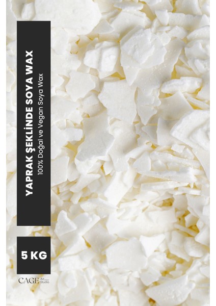 100% Doğa Golden Soya Wax, Flake Yaprak Şeklinde Organik Soya Wax 5 kg -Mum Yapma Malzemesi