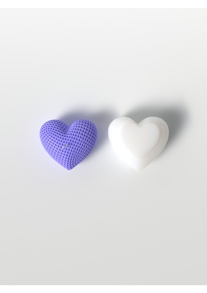 Küçük Desenli Kalp Mum Silikon Kalıp - Sevgililer Günü Mum Kalıbı Soya Wax Mum Yapım Malzemeleri