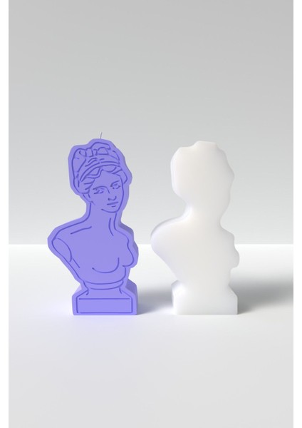 Venüs Portresi Mum Silikon Kalıp - Venüs Resmi Mum Silikon Kalıp, Mum Yapım Malzemeleri 10 x 5 cm
