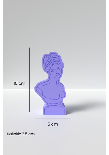 Venüs Portresi Mum Silikon Kalıp - Venüs Resmi Mum Silikon Kalıp, Mum Yapım Malzemeleri 10 x 5 cm