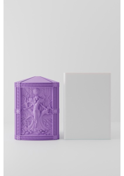 Kara Gece Morana Mum Silikon Kalıp - Mitoloji Tanrıça Morana Desenli Mum Kalıbı 11 x 8 cm