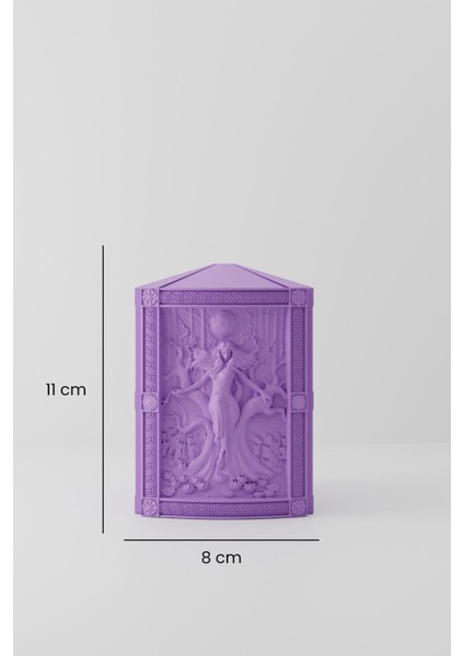 Kara Gece Morana Mum Silikon Kalıp - Mitoloji Tanrıça Morana Desenli Mum Kalıbı 11 x 8 cm