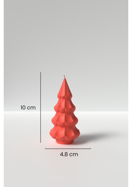 Küçük Yılbaşı Ağacı Mum Silikon Kalıp -Yılbaşı Mum Silikon Kalıp, Mum Yapım Malzemeleri 10 x 4.8 cm modelleri