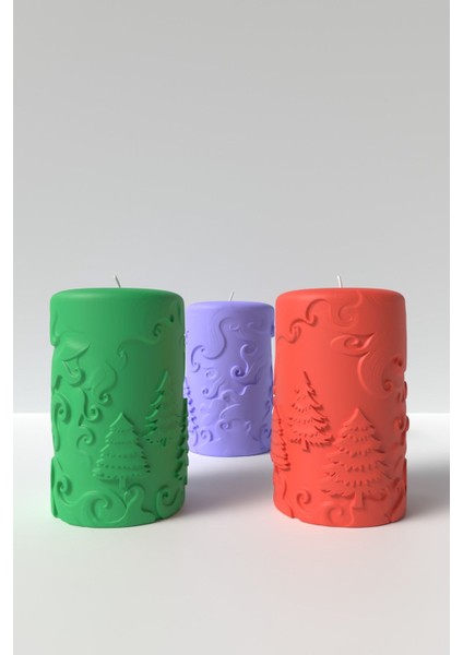 Yılbaşı Desenli Mum Silikon Kalıp M1 - Yılbaşı Mum Silikon Kalıp, Mum Yapım Malzemeleri 12 x 7.5 cm fiyatları