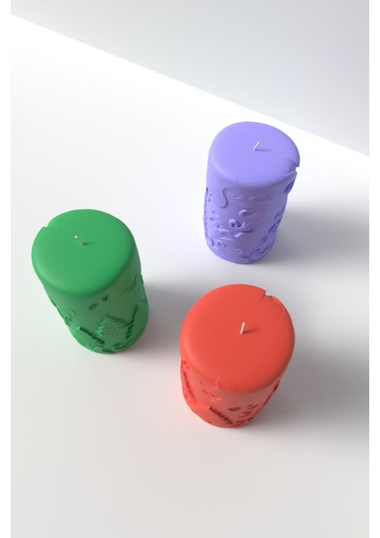 Yılbaşı Desenli Mum Silikon Kalıp M1 - Yılbaşı Mum Silikon Kalıp, Mum Yapım Malzemeleri 12 x 7.5 cm fırsatları