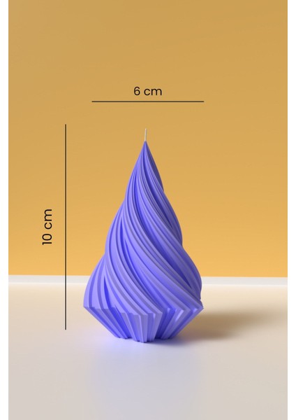 Desenli Ortboy Yılbaşı Ağcı Mum Silikon Kalıp - Mum Yapım Malzemeleri - 10 cm modelleri