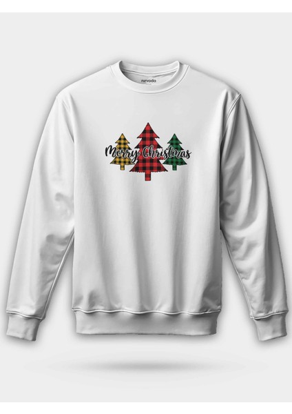 Renkli Yılbaşı Ağacı Unisex Regular Sweatshirt