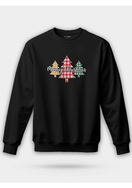 Renkli Yılbaşı Ağacı Unisex Regular Sweatshirt