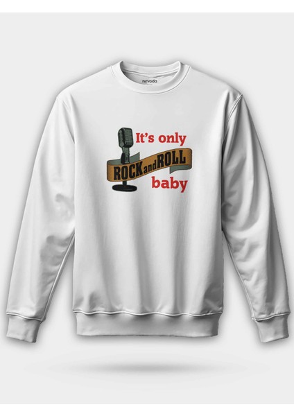 Rock And Roll Baby Rock Müzik Unisex Regular Sweatshirt