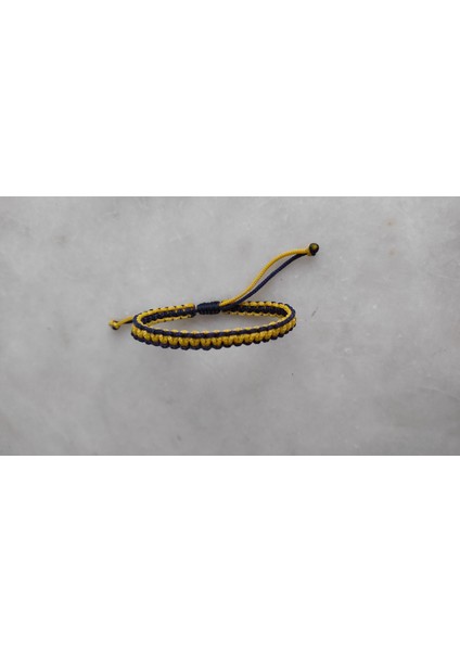 Taraftar Markome Örgü Bileklik, Sarı Lacivert Fenerbahçe Taraftar Hediye Erkek Bileklik fiyatları