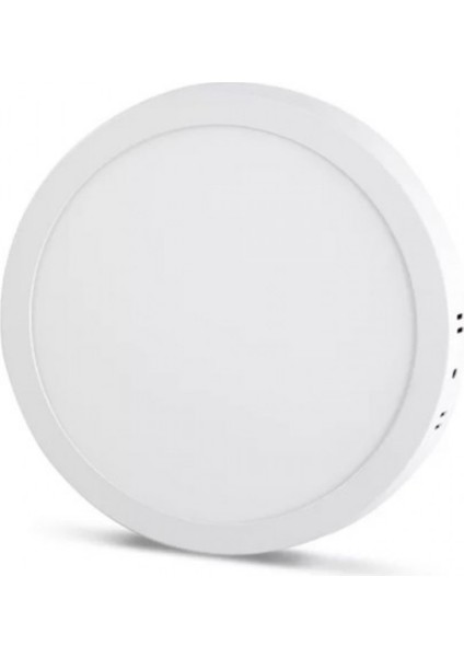 Yüksek Verimli 24W Yuvarlak Sıva Üstü LED Panel Armatür -Yuvarlak Beyaz Kasa | Enerji Tasarruflu,uzun Ömür