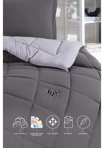 Violet Comfort Uyku Seti Tek Kişilik Antrasit
