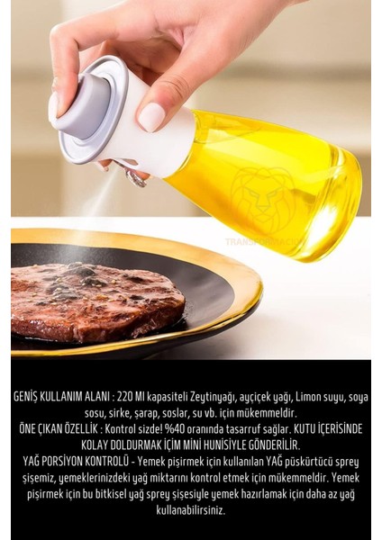 Yağ Püskürtücü Sprey Mini Hunili 220 Ml Cam 721107