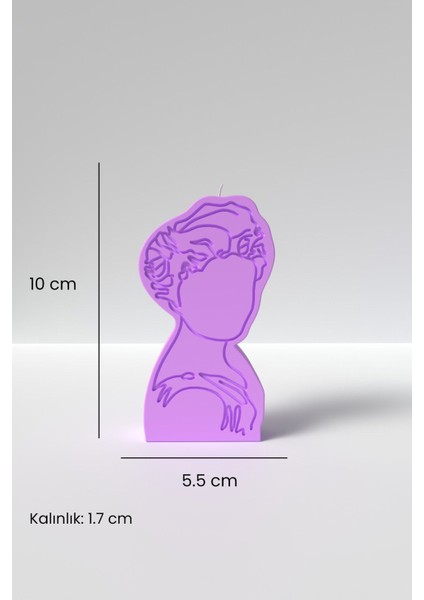Kadın Portresi Mum Silikon Kalıp - Kadın Resmi Mum Silikon Kalıp, Mum Yapım Malzemeleri 10 x 5.5 cm modelleri
